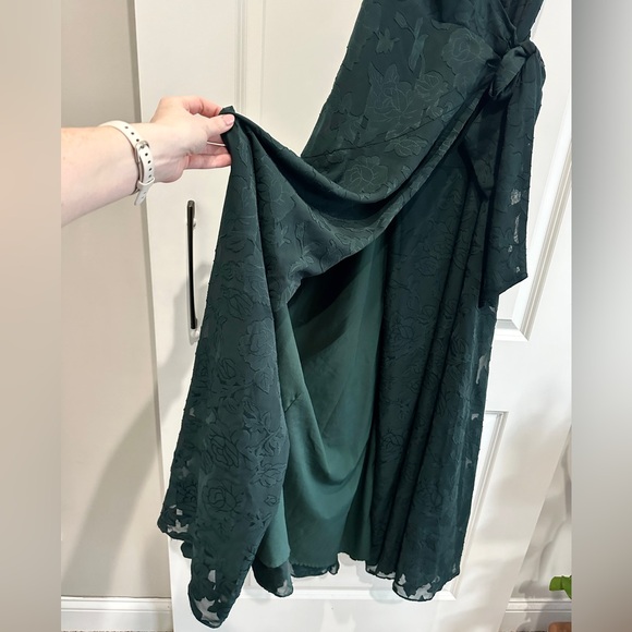 Anthropologie Hutch Floral Wrap Maxi Dress Small Forest Green - Picture 9 of 15
